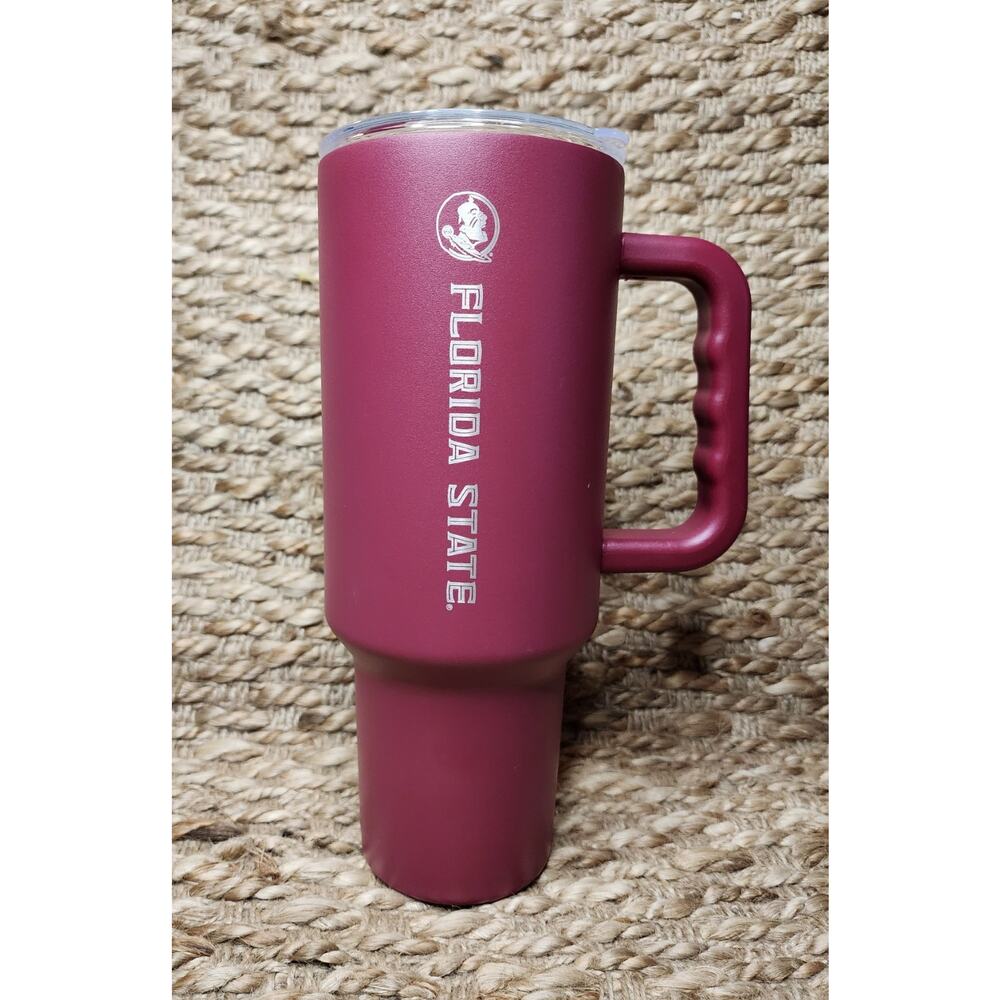 Florida State Seminoles 40oz. Travel Powder Coat Tumbler with Handle Logo Brands